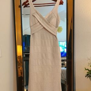 Gold Shimmery Body con long evening dress